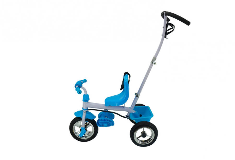 TRICYCLE WITH TURNING HANDLE BLUE