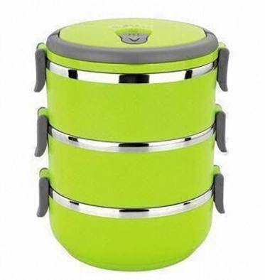 3 Layer Stainless Steel Lunch Box with Thermal Food Insulated Container