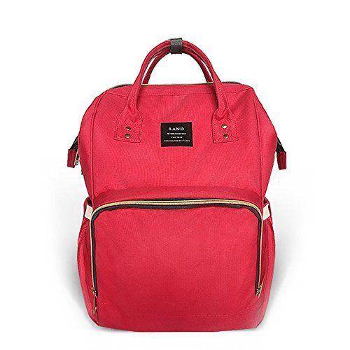 Water-proof Multi-Function Nappy Backpack - red