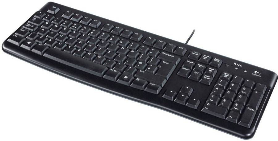 Logitech K120 Wired Keyboard, USB Plug-and-Play, Full-Size, Spill Resistant