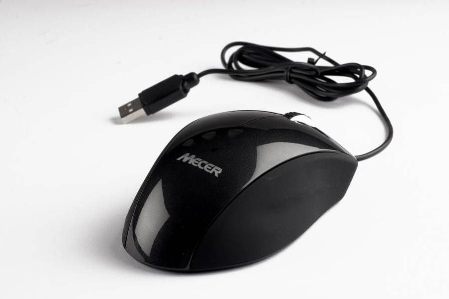 MECER BLACK USB OPTICAL WHEEL MOUSE