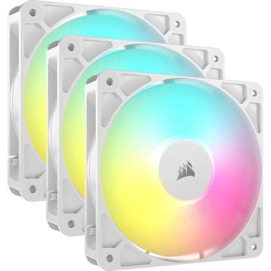CORSAIR RS120 ARGB 120mm PWM Fans Triple Pack  White