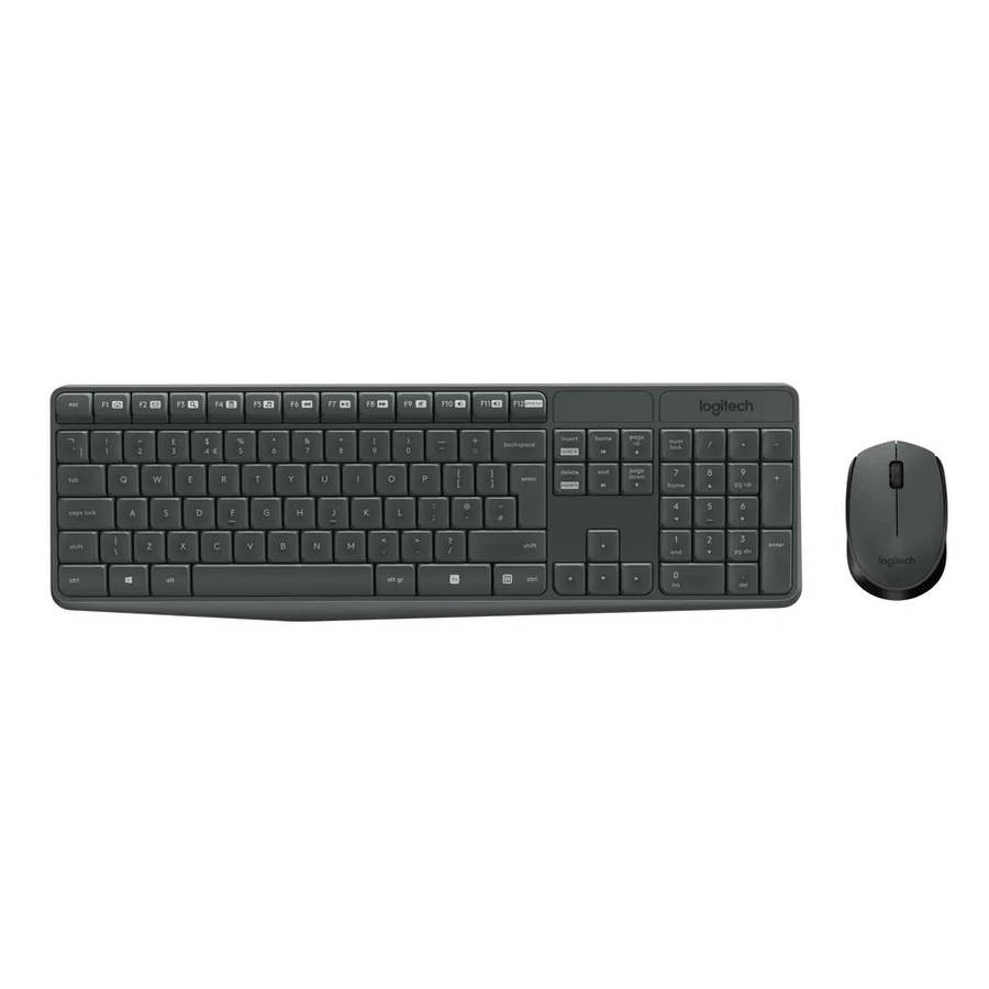 MK235 Wireless Keyboard and Mouse Combo - GREY - US INT'L - 2.4GHZ - N/A - INTNL-973 - (GREY KEYS...