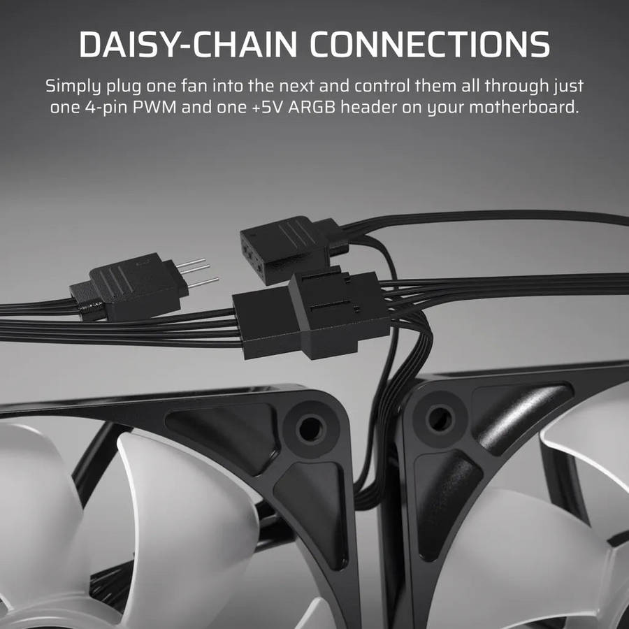 CORSAIR RS140 ARGB 140mm PWM Fans Dual Pack  White