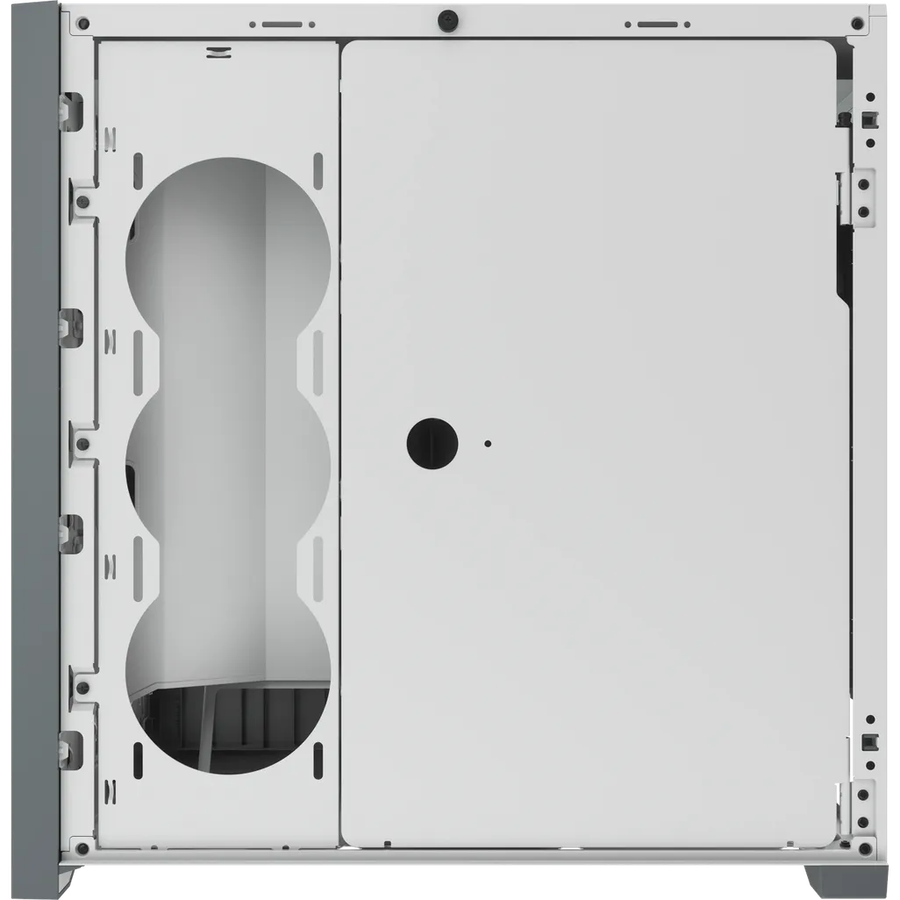 5000D Airflow Tempered Glass Mid-Tower; White - 4x3.5''; 2x2.5''; Up to 360mm Liquid Coolers - AT...