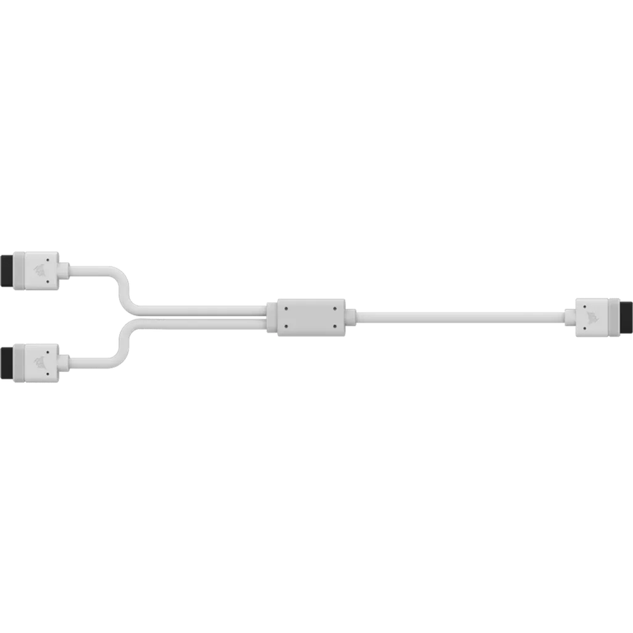 CORSAIR iCUE LINK Cable; 1x 600mm Y-Cable with Straight connectors; White