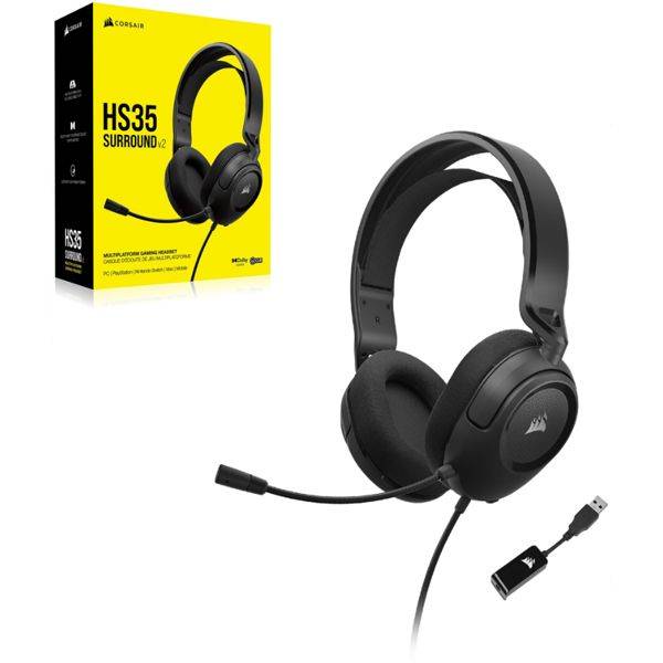 Corsair HS35 SURROUND v2 Multiplatform Gaming Headset; Carbon