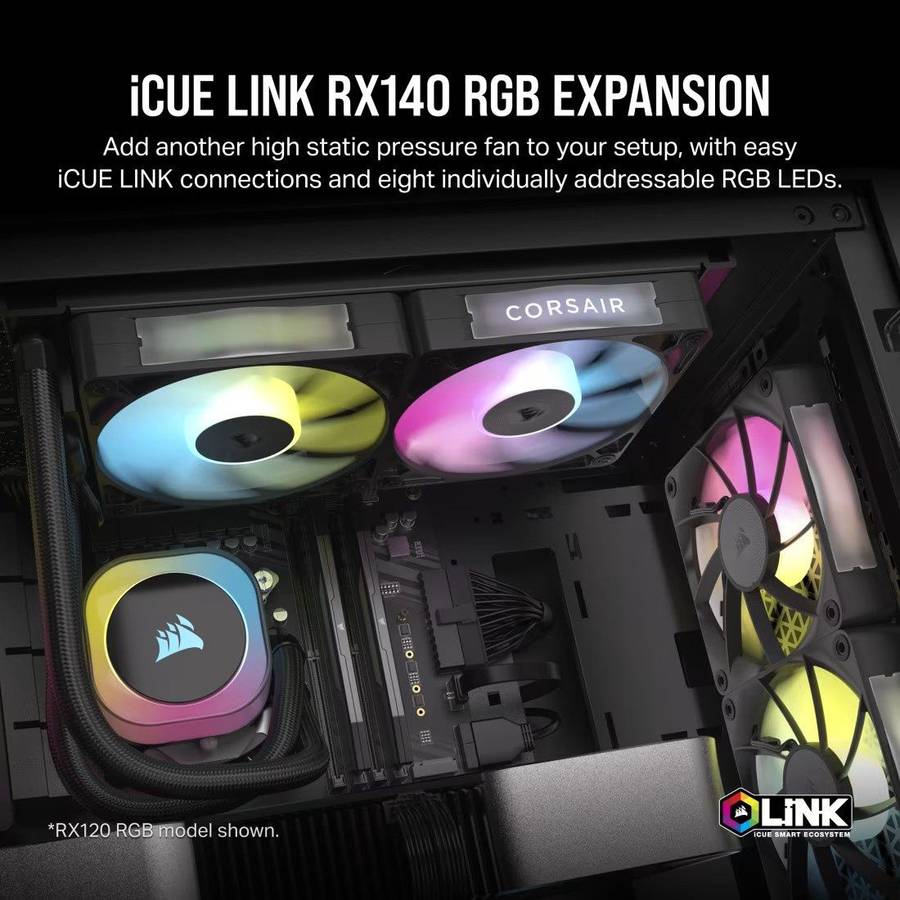 CORSAIR RX Series; iCUE LINK RX140; 140mm Fan; Single Pack.