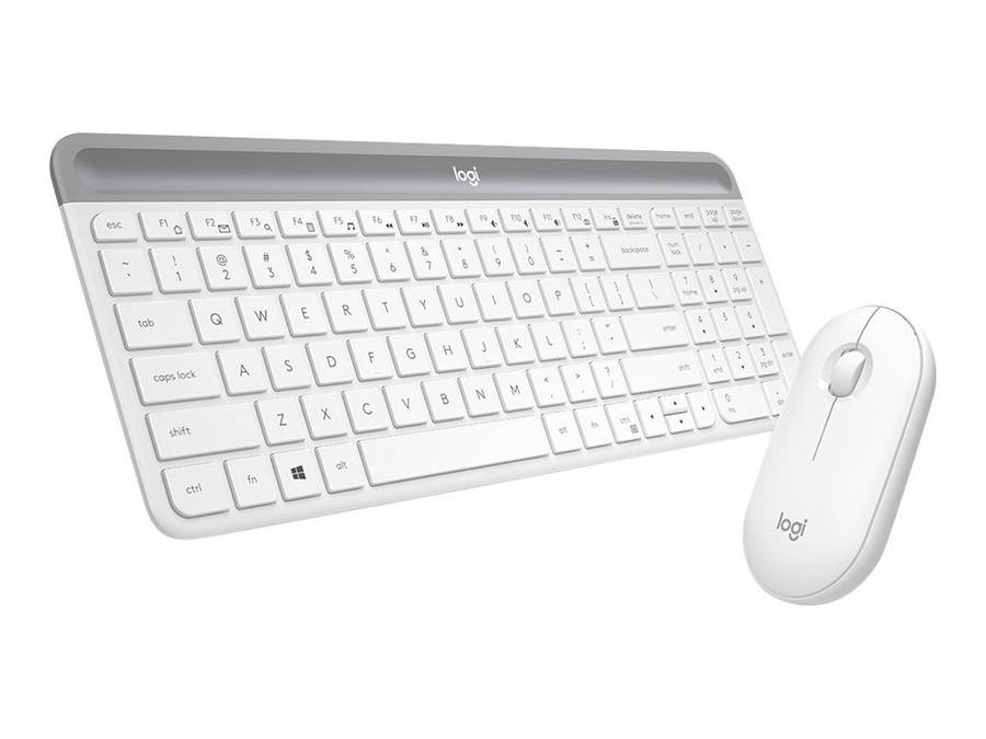 Logitech Slim Wireless Keyboard and Mouse Combo MK470 - OffWhite