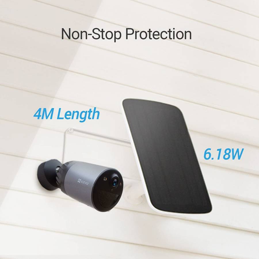 EZVIZ eLife (BC1C) WiFi Battery Security Camera with Solar Panel Box Kit (UNBOXED DEAL)