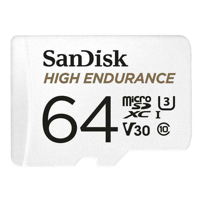 SanDisk High Endurance microSDHC 64GB and SD Adapter for dash cams and home monitoring up to 2500...