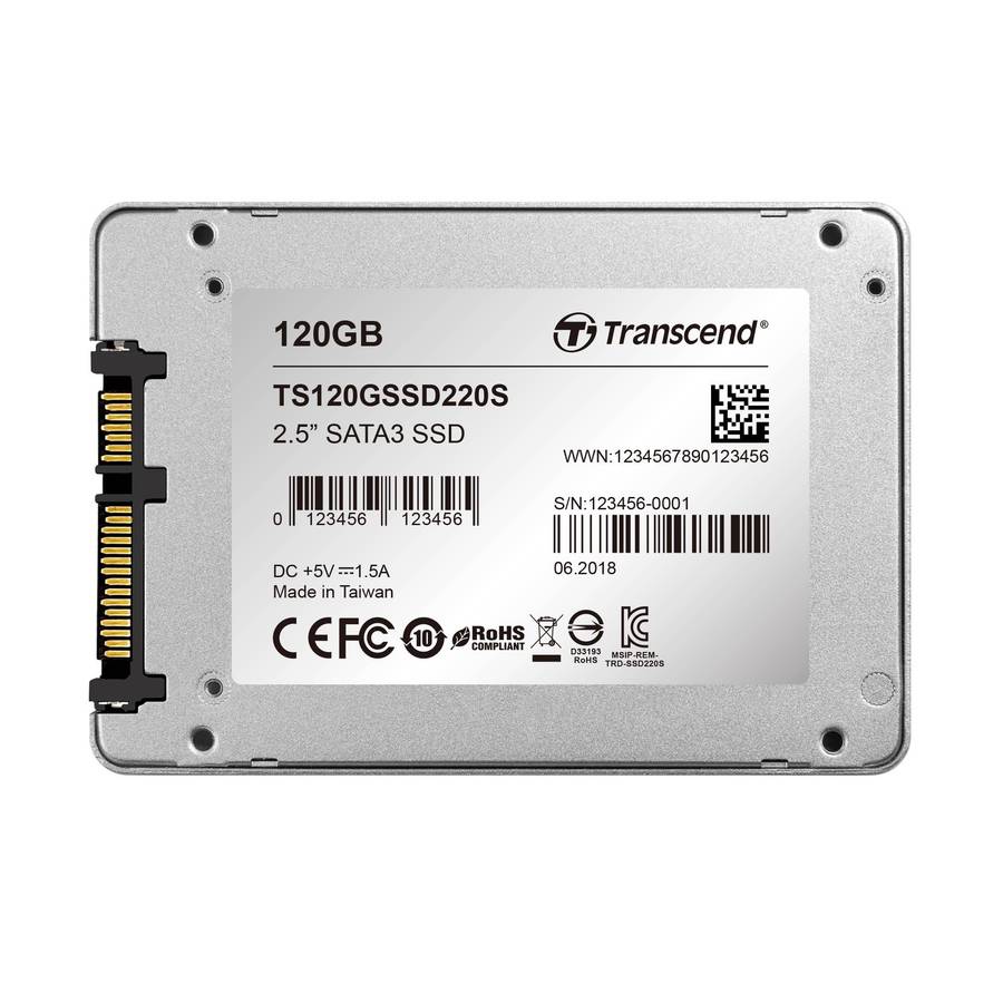 TRANSCEND 120GB 2.5'' SATA3 SSD220 SSD DRIVE - TLC