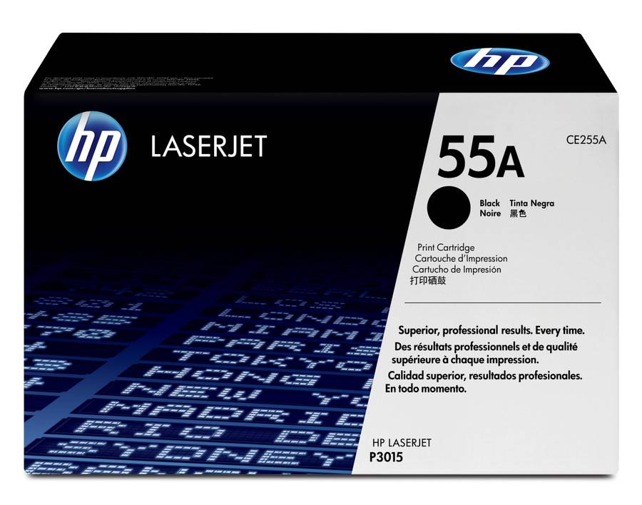 HP 55A Black Original LaserJet Toner Cartridge;6;000 pages. . (Mono LaserJet P3015/ M521).