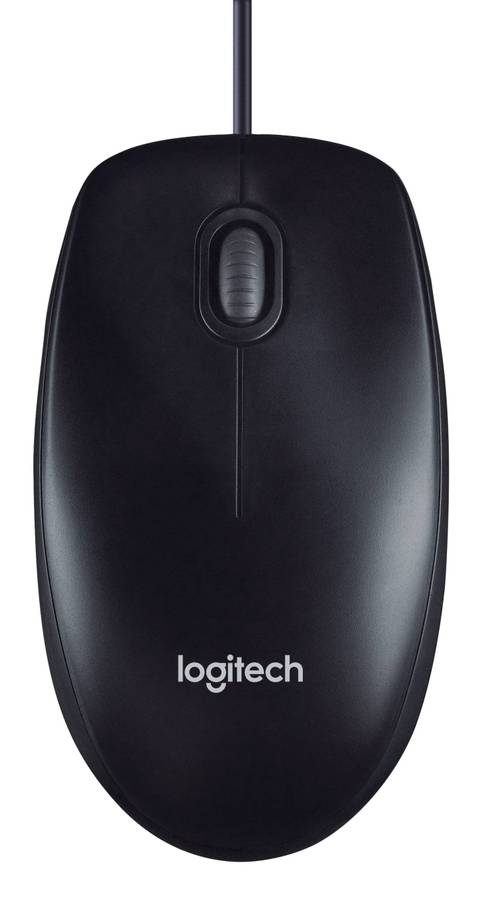 Logitech Corded Mouse M90 (Black) USB 3 buttons optical tracking with wheel