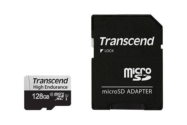 TRANSCEND 350V 128GB HIGH ENDURANCE MICRO SD UHS-I  U1 CLASS10 - READ 100 MB/S - WRITE 45MB/S - 1...