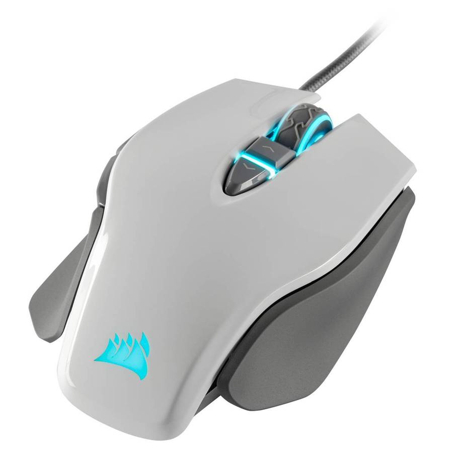 Corsair CH-9309111 M65 RGB Elite 18,000 DPI Tunable White Wired Optical Gaming Mouse (UNBOXED DEAL)