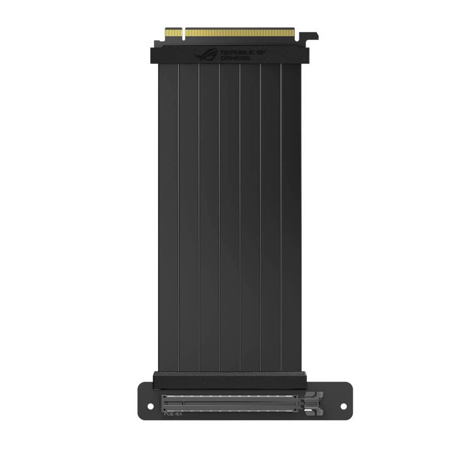 ROG Strix 240 mm PCI-E 3.0 x 16 Riser Cable with 90 degree adapter; patent SafeSlot design; EM...