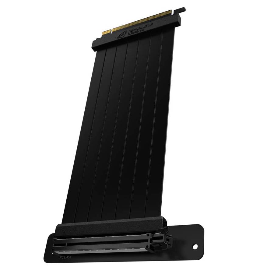 ROG Strix 240 mm PCI-E 3.0 x 16 Riser Cable with 90 degree adapter; patent SafeSlot design; EM...