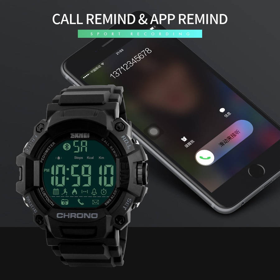 SKMEI 1249 Waterproof  Alarm Bluetooth Sports Watch
