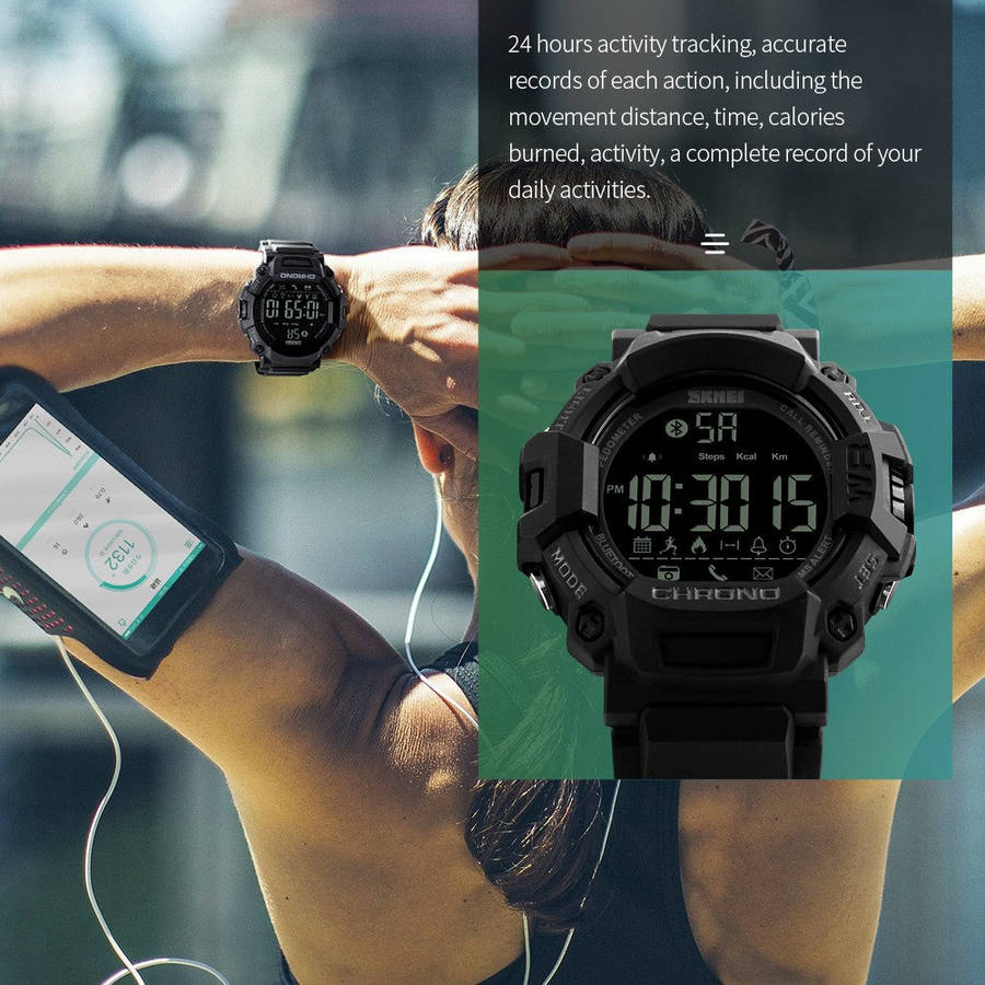 SKMEI 1249 Waterproof  Alarm Bluetooth Sports Watch