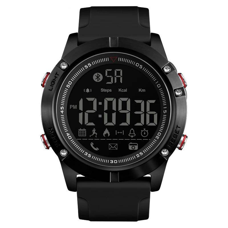 Smart Bluetooth Sport Watch - Pedometer/Reminder Digital Watch skmei 1425 Black