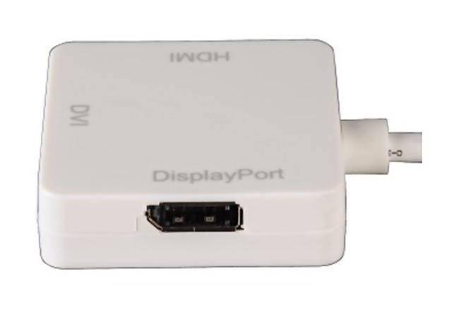 Mini Display Port to HDMI|DVI|DISPLAYPORT Adapter - White
