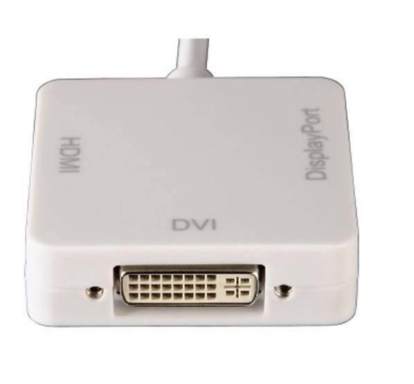 Mini Display Port to HDMI|DVI|DISPLAYPORT Adapter - White