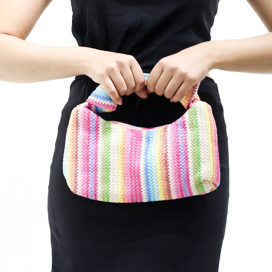 Chromite bag woven shoulder bag with knotted handle