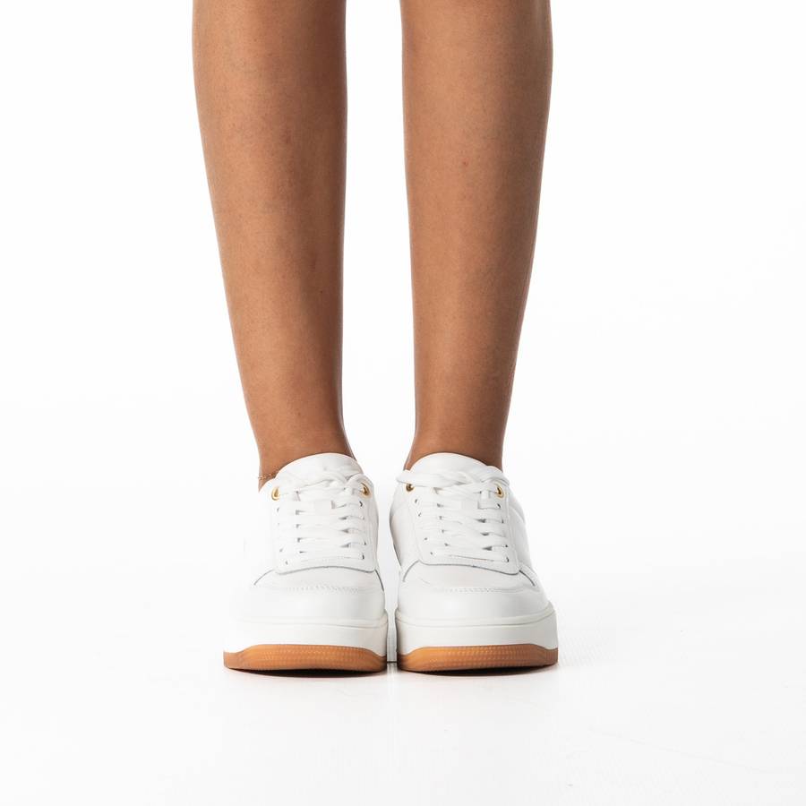 Margot women's sleek sneaker with gold accent detail