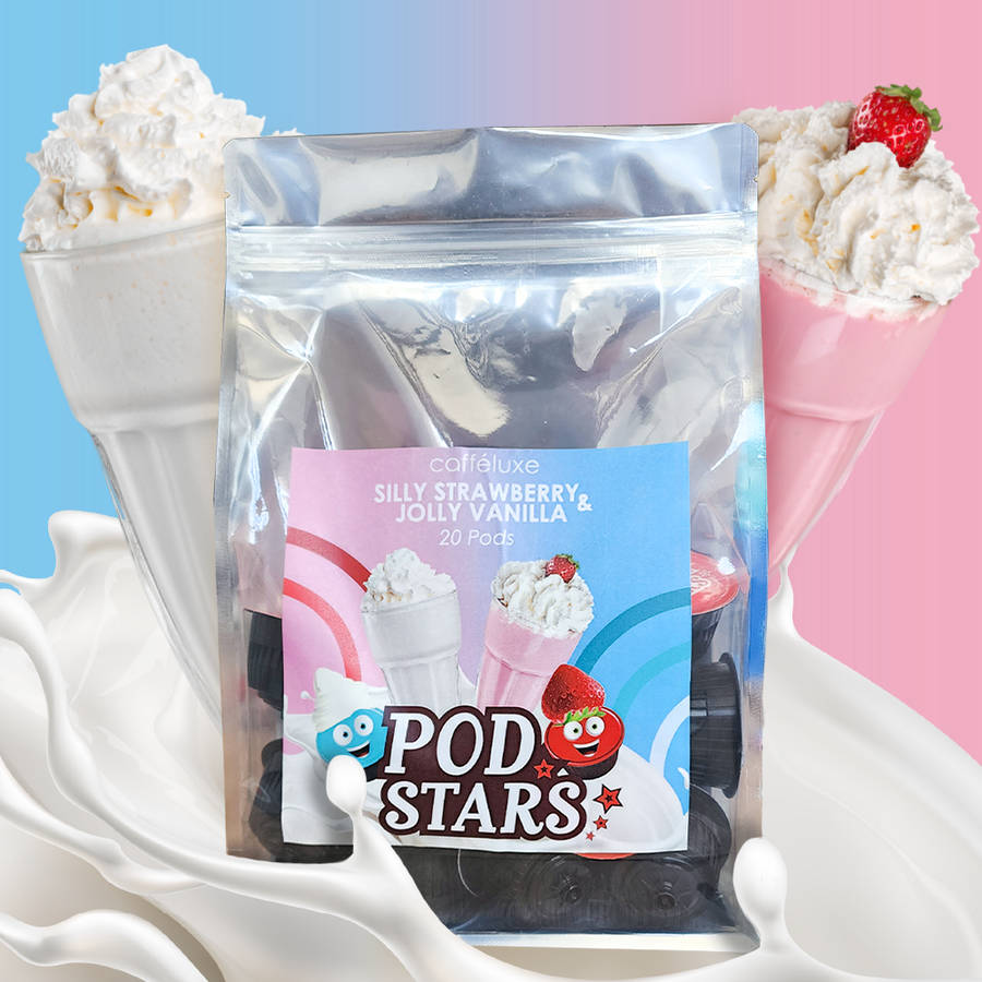 Dolce Gusto Compatible Strawberry and Vanilla Milkshake Capsules | 20 capsules