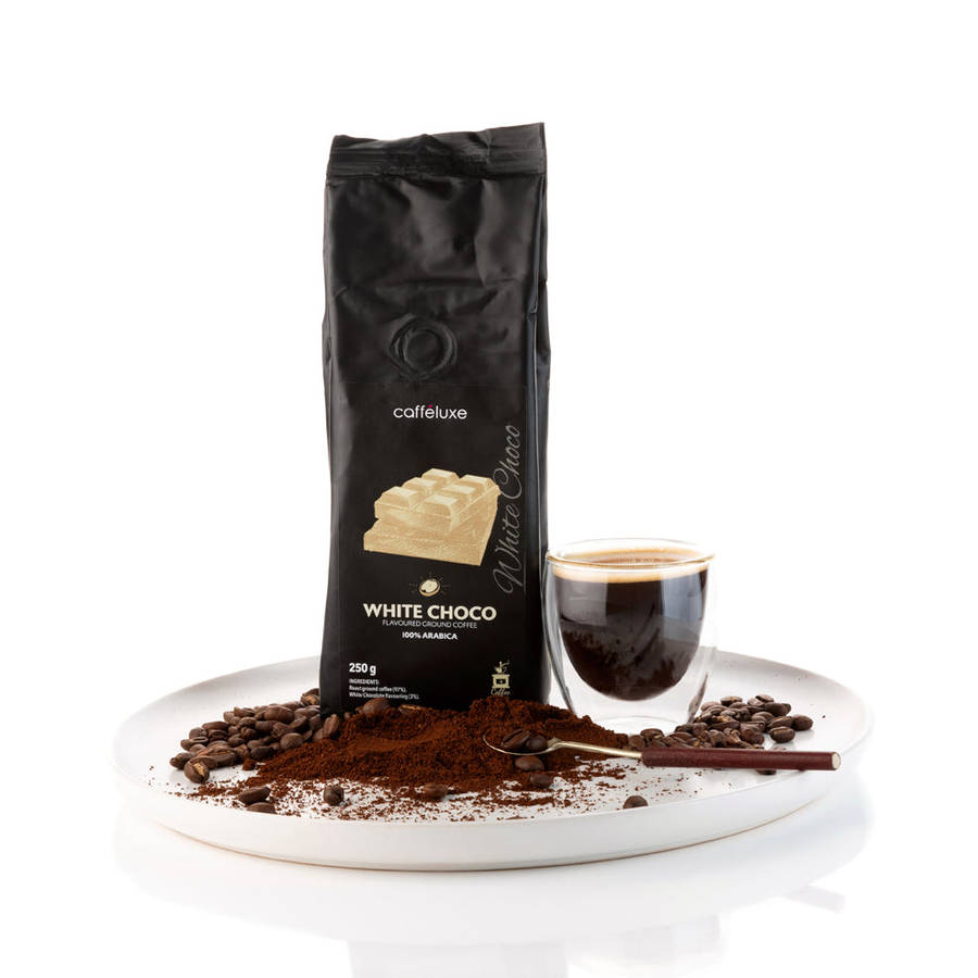 Caffeluxe White Chocolate Flavoured Ground Coffee l 250g l 100% Arabica