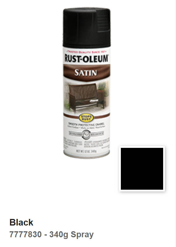 Rust-Oleum Satin Spray Black