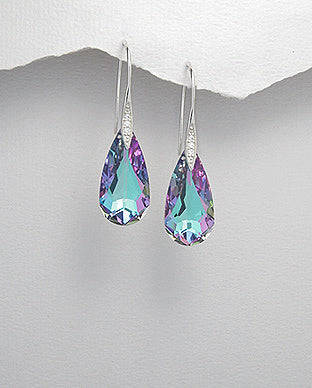 Sterling silver swarovski stones earrings