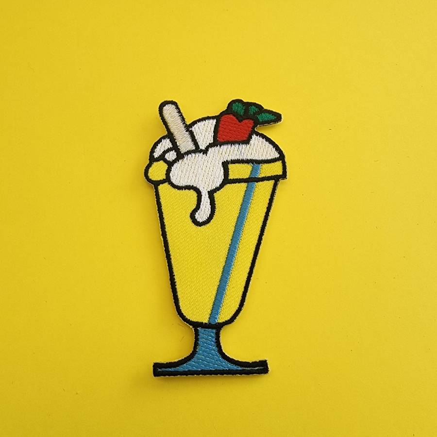 Milkshake Iron on Patch