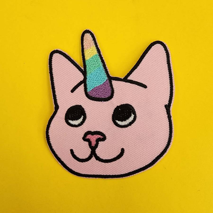 Unicorn Cat Iron on Patch