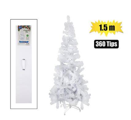 Artificial White Christmas Tree 1.5m 360 Tips Ideal for Ideal for Home, Office, and Xmas Party D...
