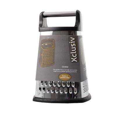 Xclusiv Box Grater, 4-Sided Stainless Steel
