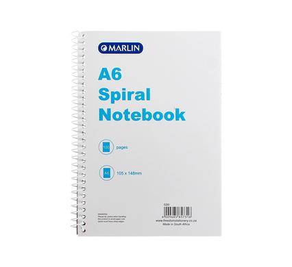 Marlin A6 Spiral Notepad 100 Page