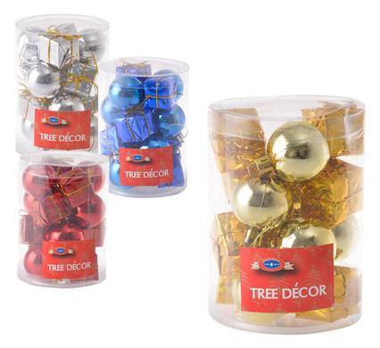 Xmas Tree Decor Balls 16Pc