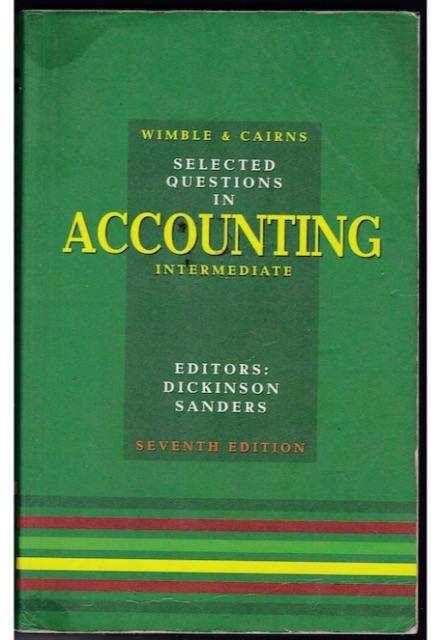 Selected Questions in accounting intermediate