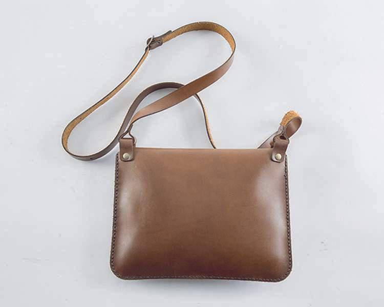 Yuppie Gift Baskets Flower Design Leather Clutch Handbag | Brown