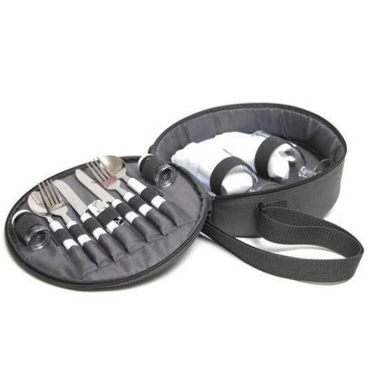 Yuppie Gift Baskets Grab-and-Go Picnic Bag(2 Person) | Grey