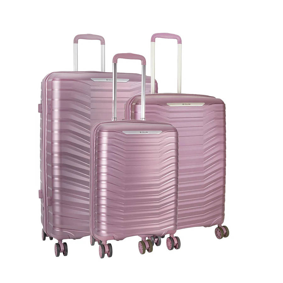 Cellini Aerotech 3 Piece Travel Sets Metallic Pink