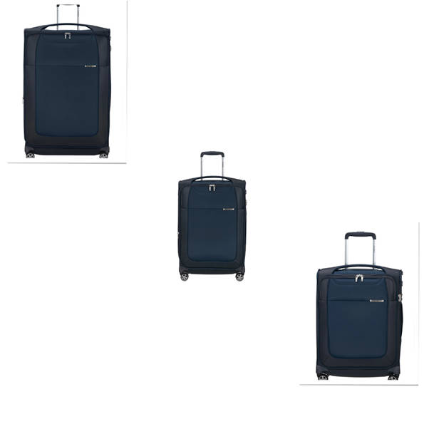 Samsonite  DLite Spinner 3 Piece set Navy + 2 Free Luggage Gloves DUO 2.0