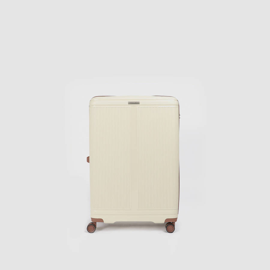 iTravel 3-Piece Malaga Trolley Luggage Set with TSA Locks Ivory