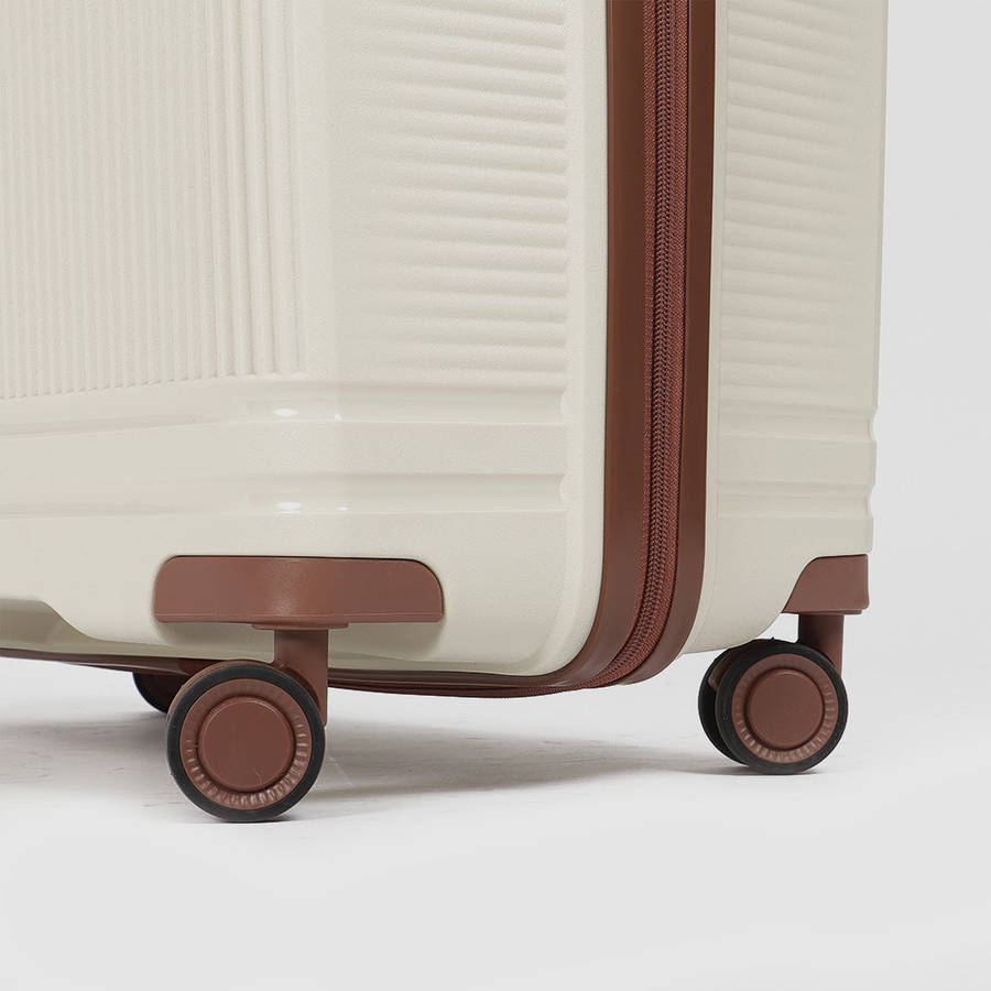 iTravel 3-Piece Malaga Trolley Luggage Set with TSA Locks Ivory