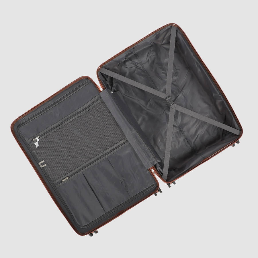 iTravel 3-Piece Malaga Trolley Luggage Set with TSA Locks Ivory