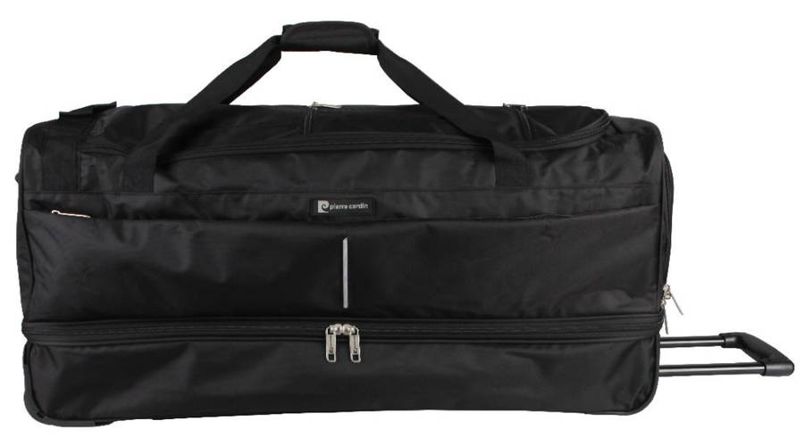 Pierre Cardin 76cm Double Decker Duffel Bag On Wheels Black