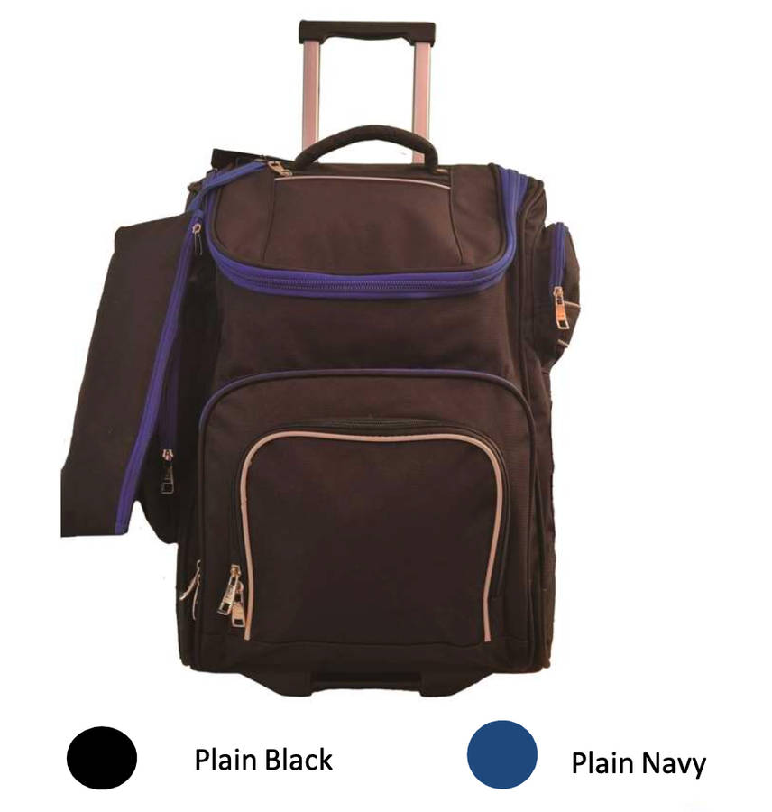 Longboard Cruiser School Trolley Backpack Navy + Free Pencil Case