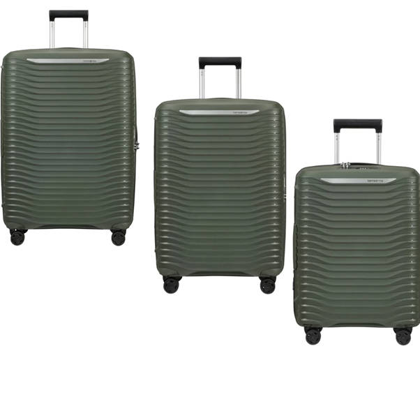 Samsonite Upscape 3 Piece Set Climbing Ivy + 2 Free Luggage Gloves DUO 2.0
